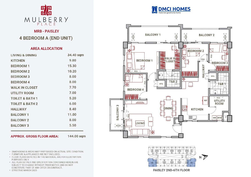 4-Bedroom floor plan