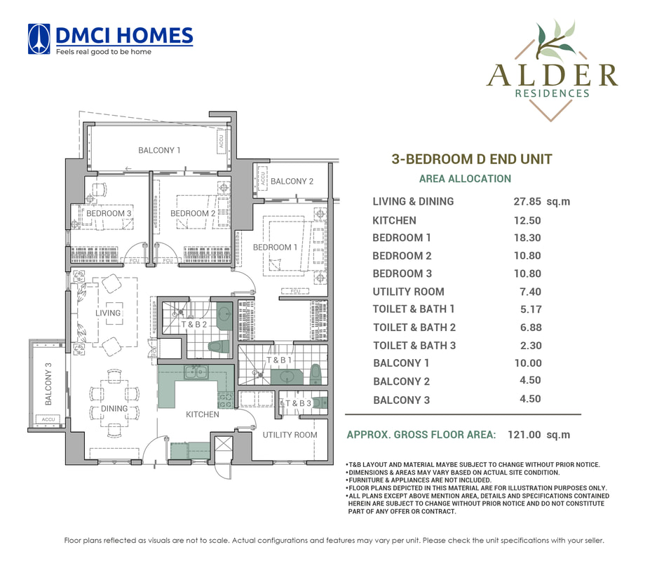 Alder Residences 3-Bedroom 121 sqm penthouse