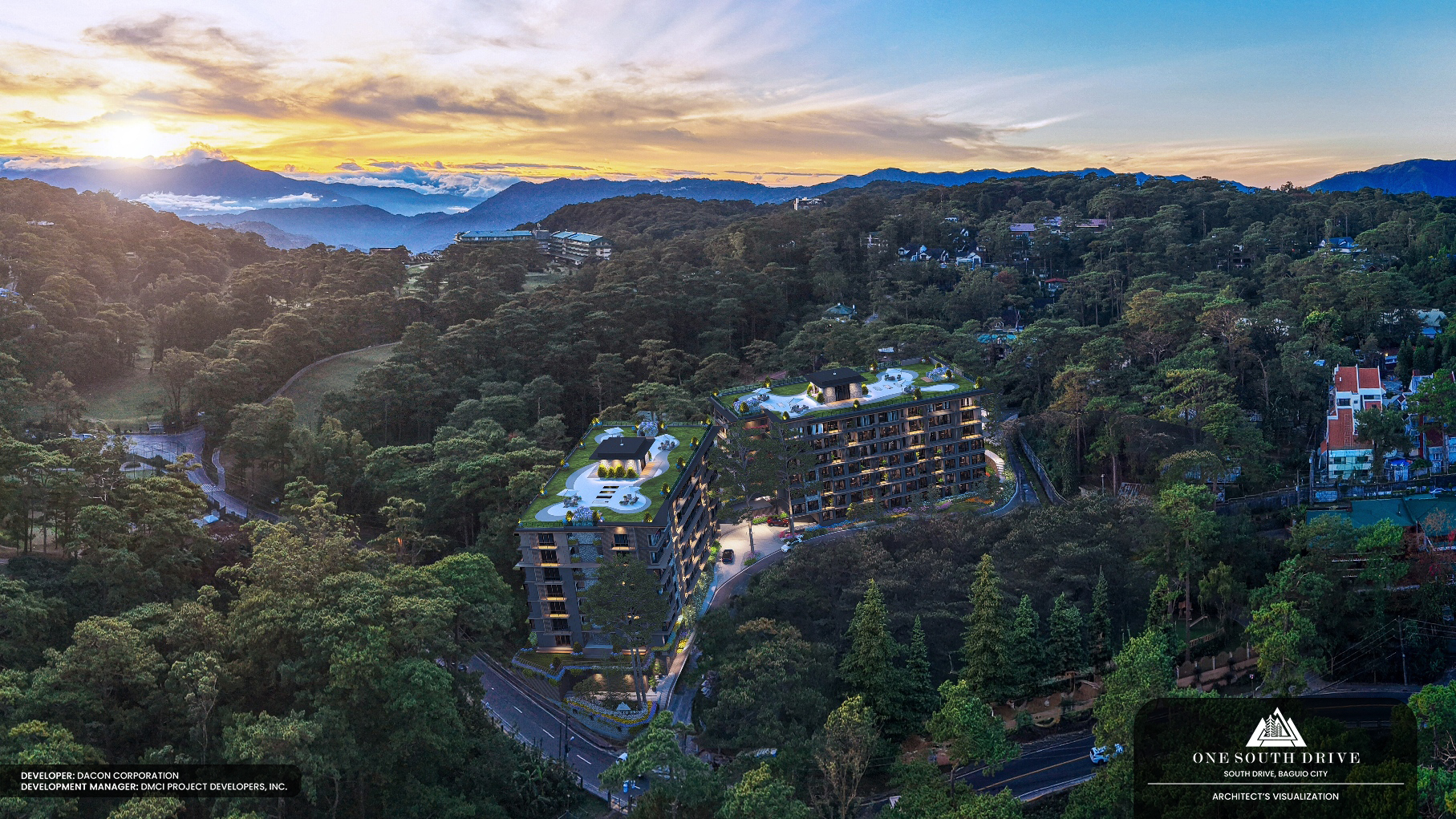 One South Drive aerial view facing the Baguio Country Club