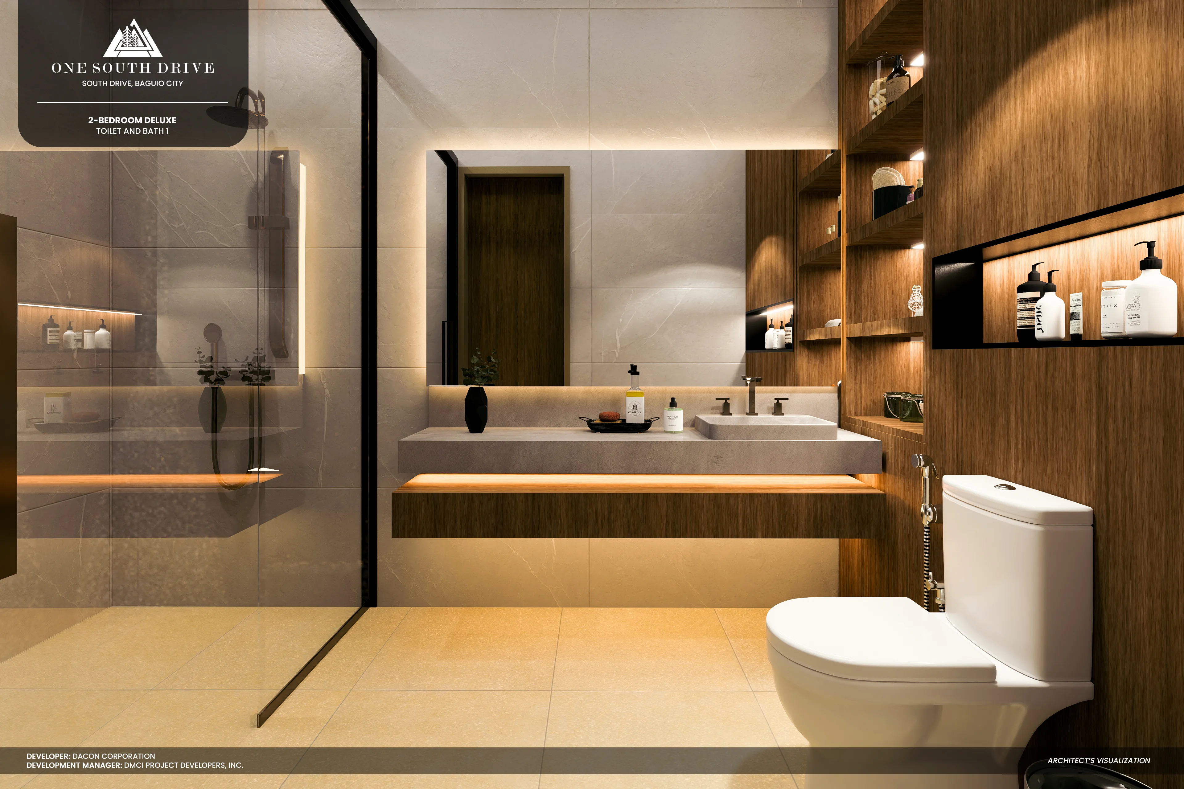Bathroom finishes — One South Drive